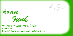 aron funk business card