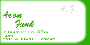 aron funk business card